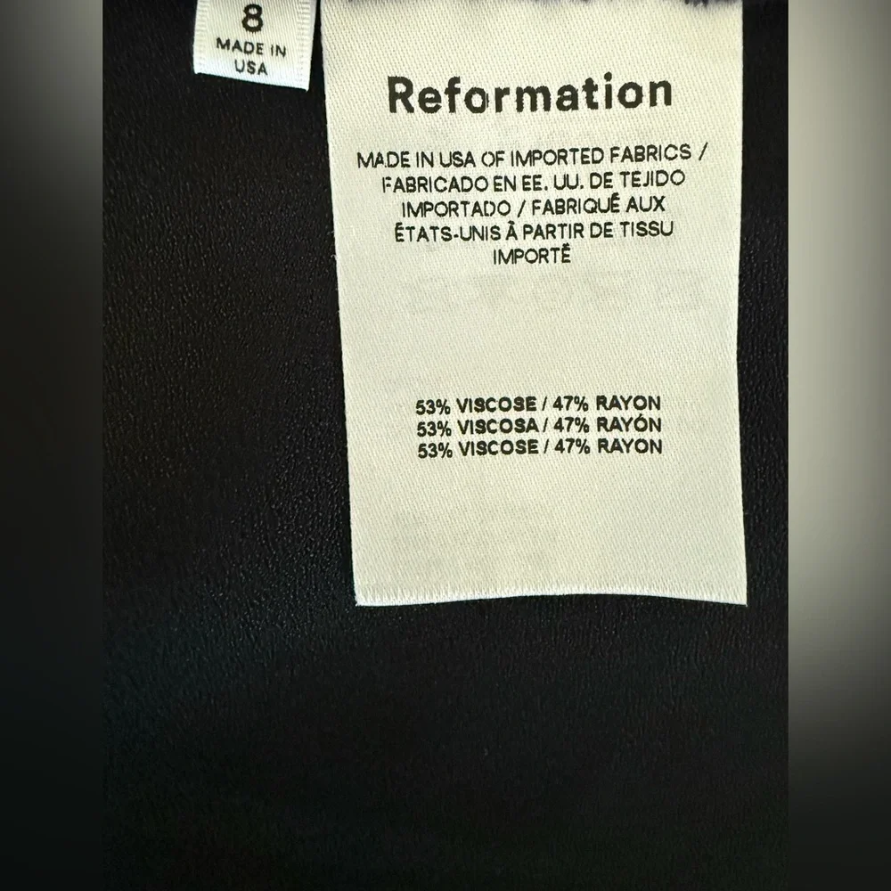 Reformation Hugh Black Dress size 8 - Picture 9 of 9